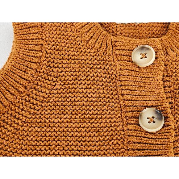 GOUMI KIDS BABY ORGANIC COTTON KNIT ROMPER SIENNA SIZE 0-3 MONTHS - Picture 3 of 6